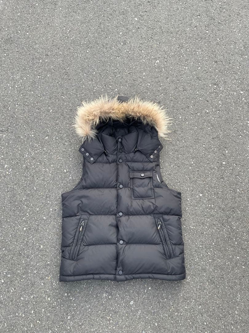 archive y2k others ダウンベスト　ファー付き 黒短丈 swag