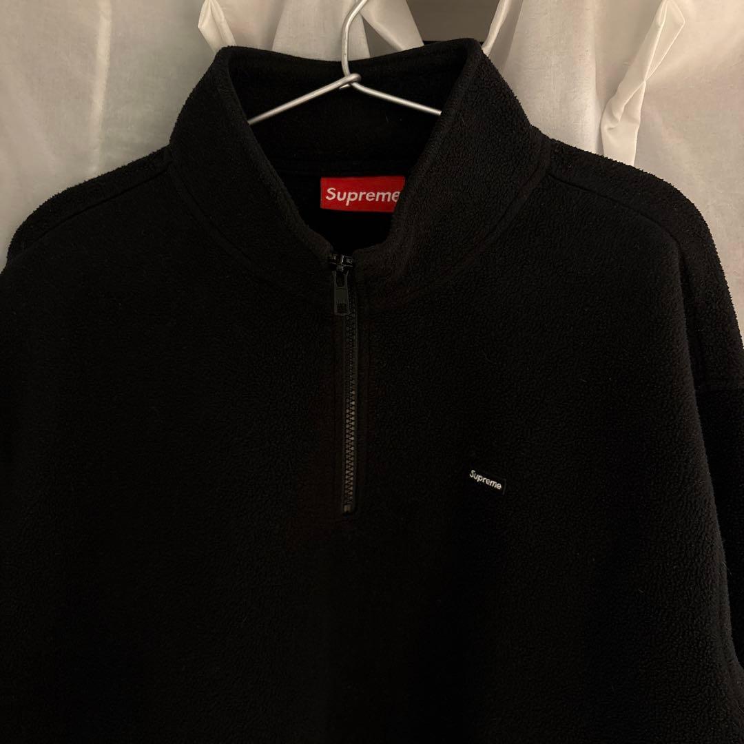 シュプリーム　スモールボックスロゴ　ハーフジップフリース