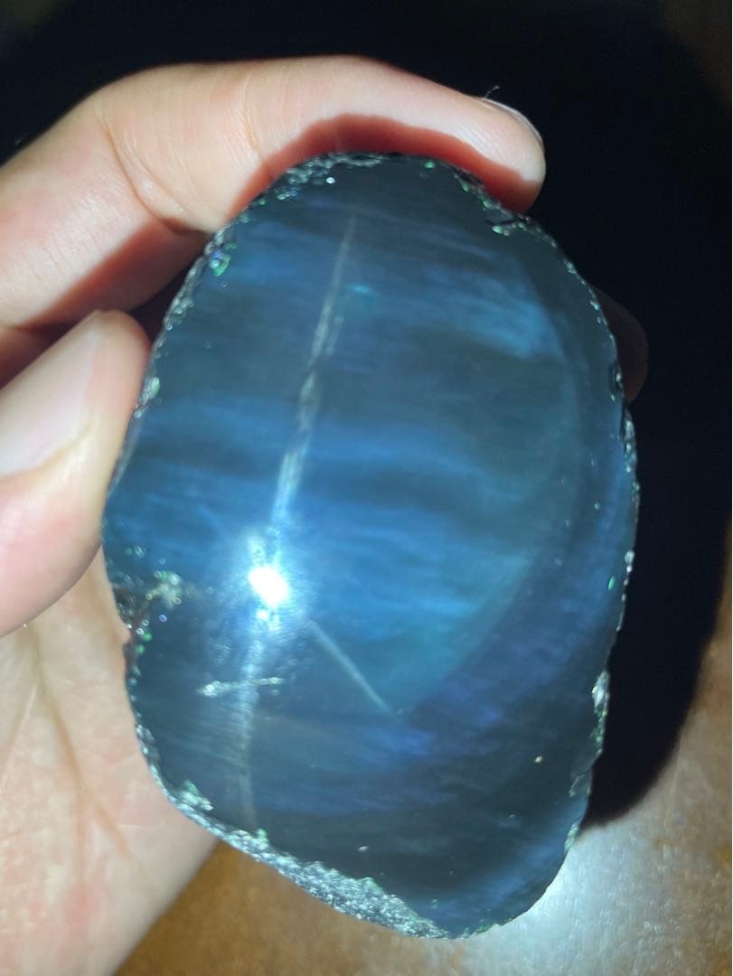 研磨品　十勝石玲瓏　ブルーオーロラ　レインボーオブシディアン