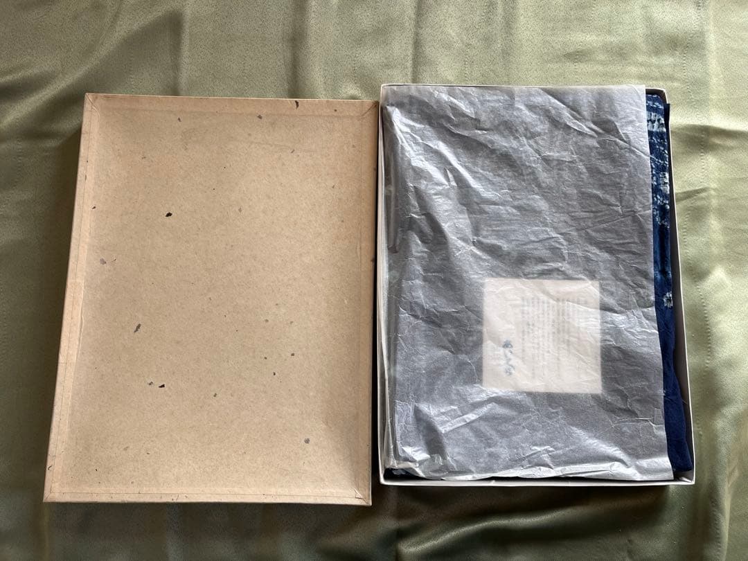 阿波藍 藍染 古布 大判 115×196cm 絞り 木綿 未使用保管品