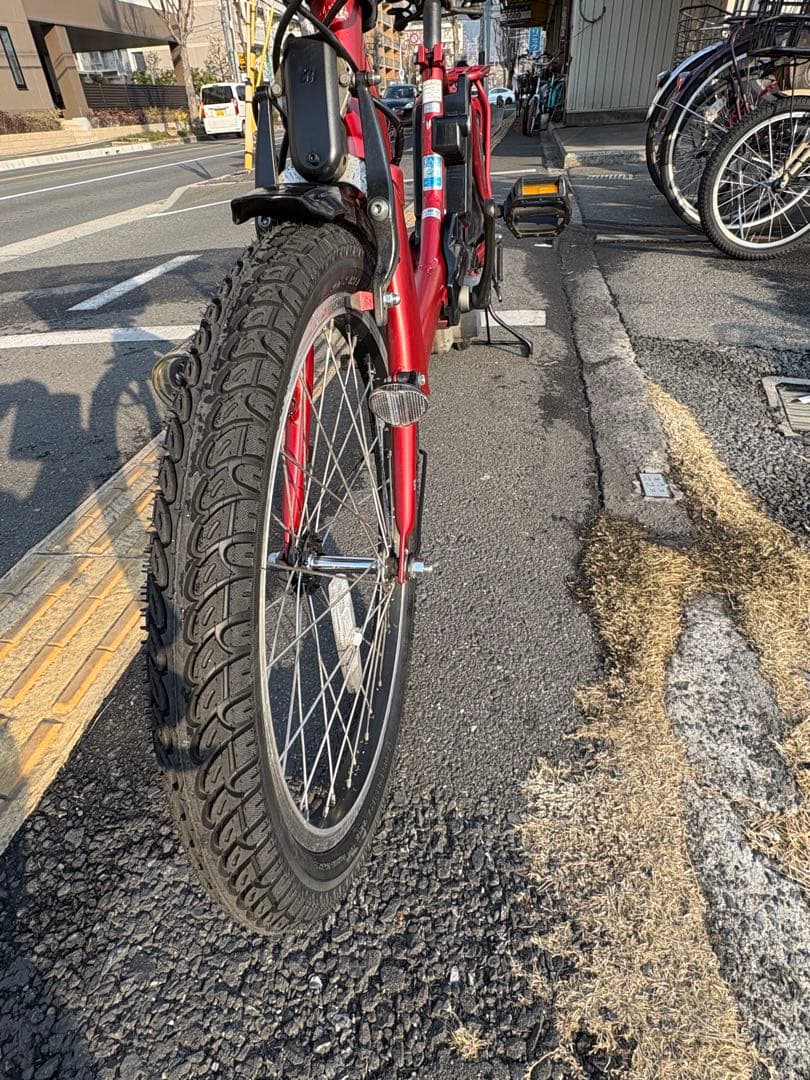 中古20㌅ブリヂストン電動アシスト自転車　12Ah4点灯　大阪　016番