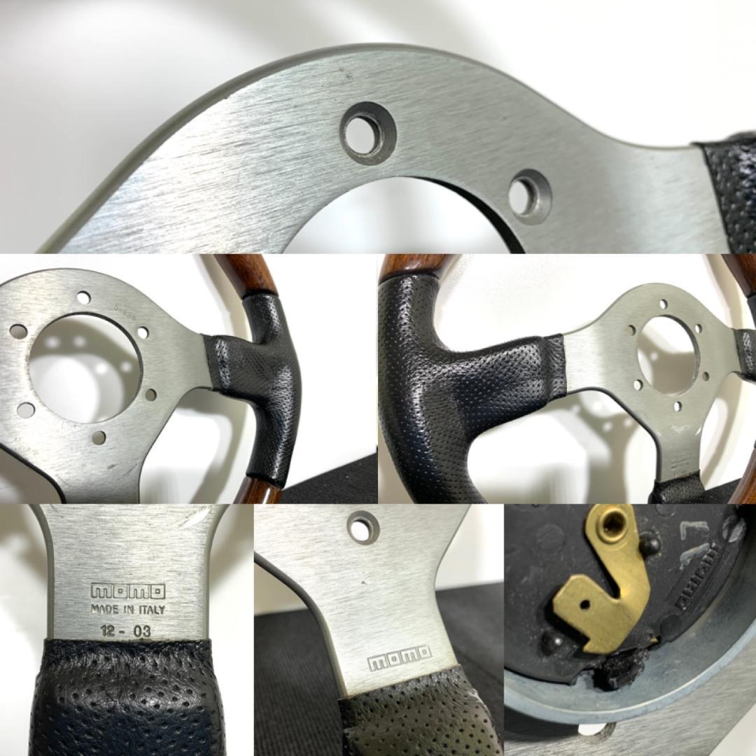 モモ ファイター ホーンボタン＆リング付 レザー＆ウッド 旧車 希少 廃番モデル