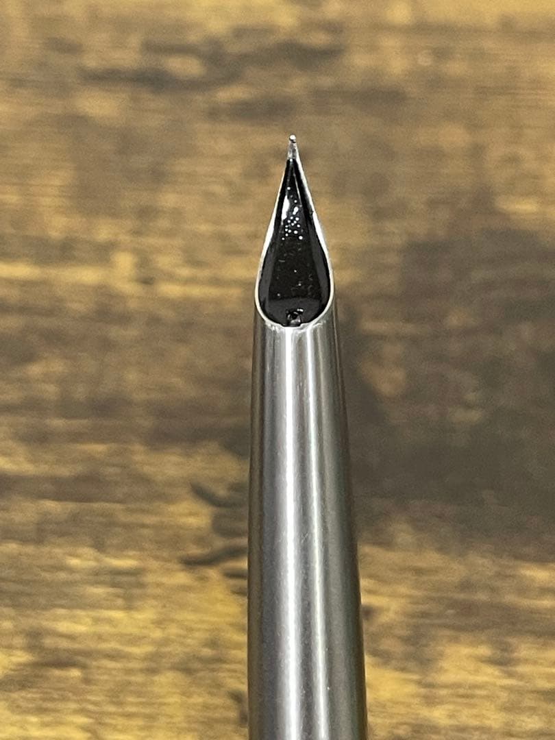 試筆のみ　1975年製　ペン先軸一体型　字幅F　ミュー　万年筆　H1175