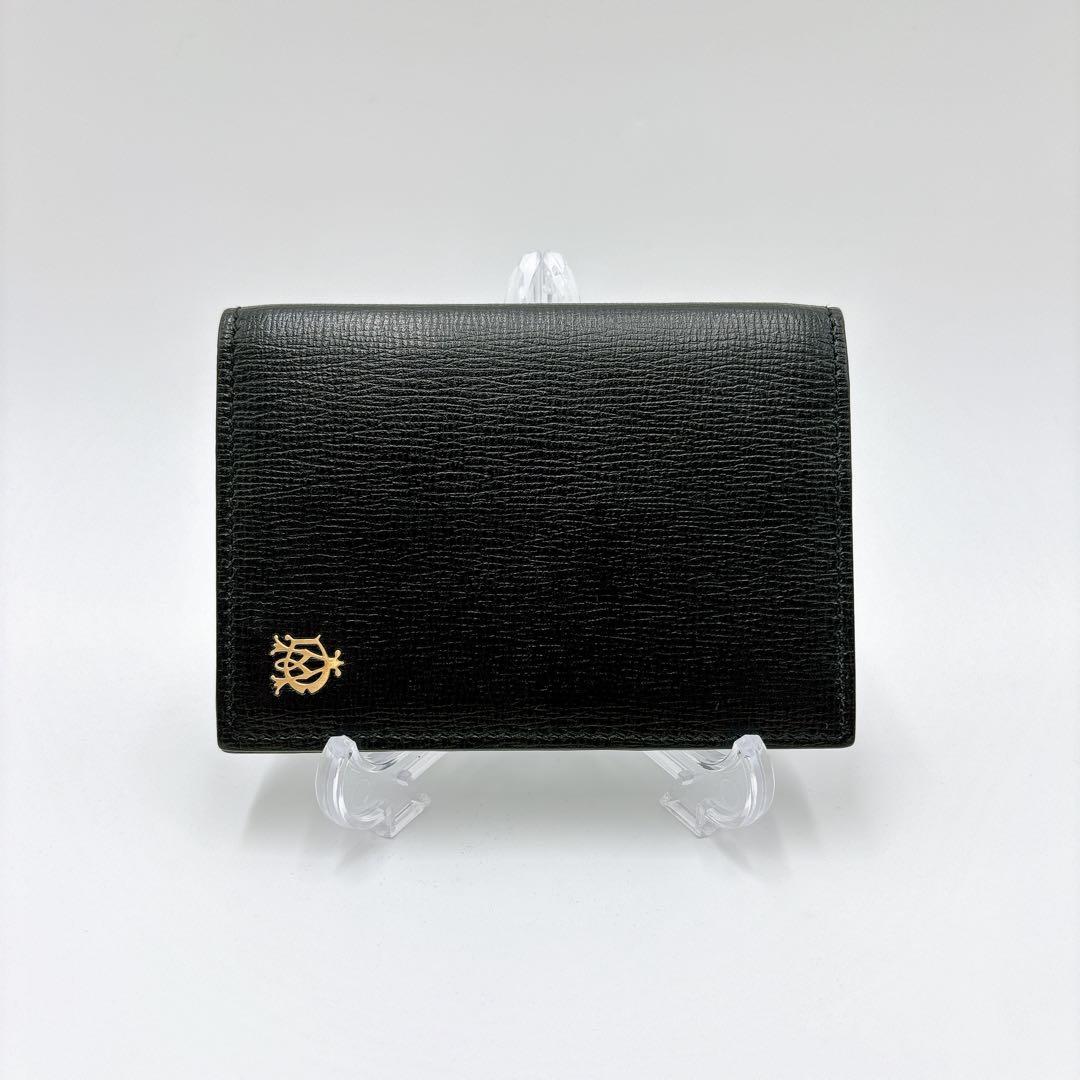 極美品 ＊ dunhill ダンヒル レザー 名刺入れ カードケース ブラック