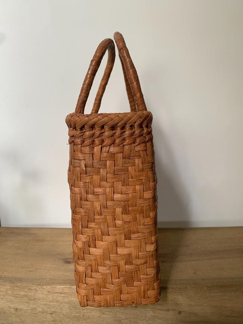 山葡萄 かごバッグ 網代編み 籠 手提げ 内布付き