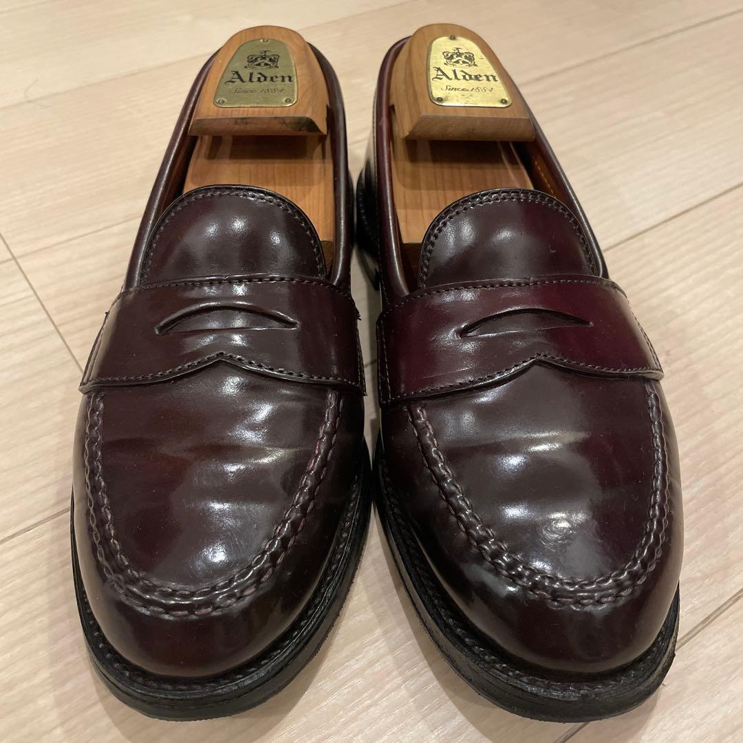 美品　オールデン　コードバンローファー　純正シューツリー付き
