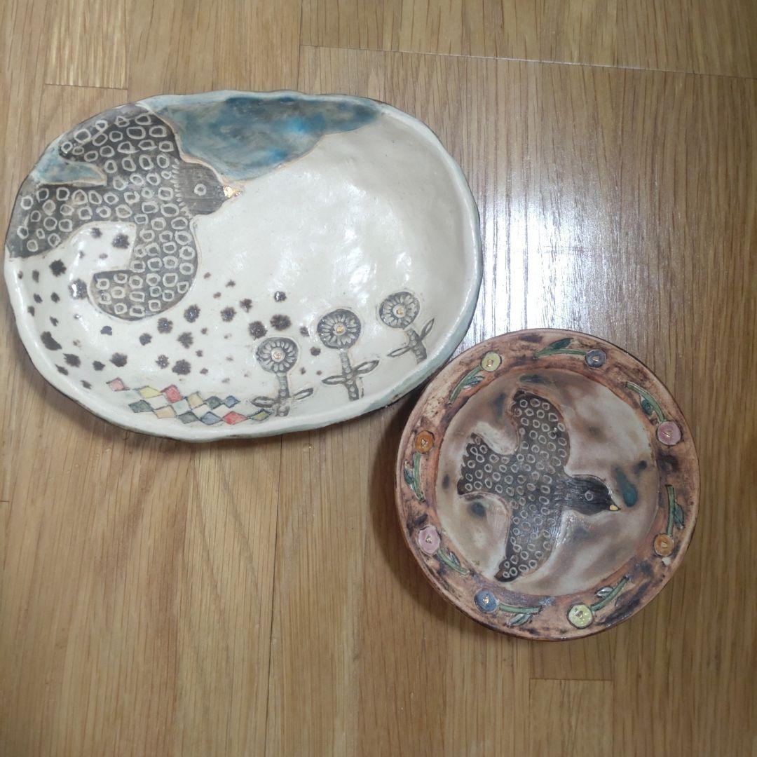 ミシャコシャ　鳥の小皿　セット