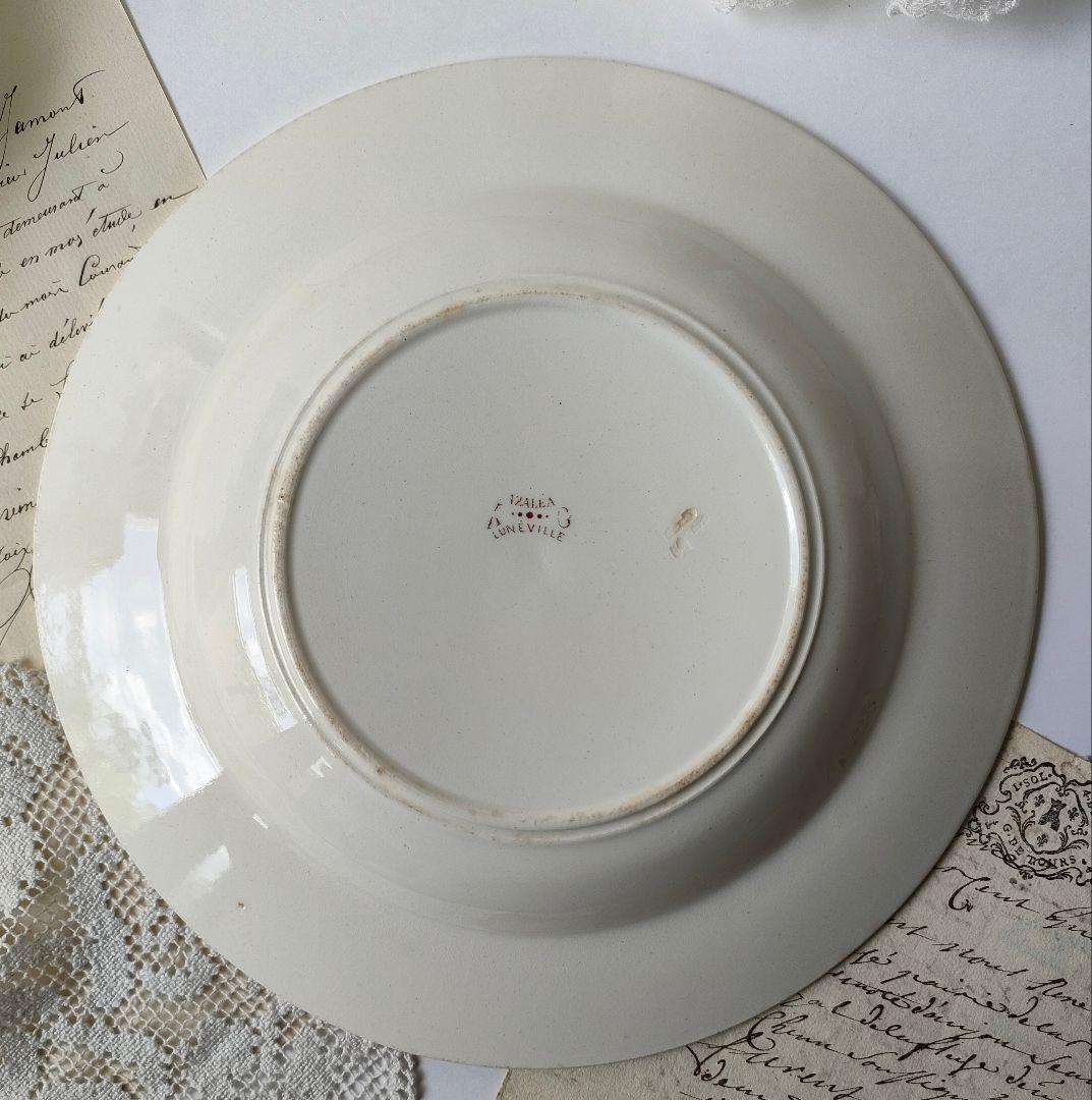 希少　美品　リュネビル　アザレア　深皿　フランスアンティーク