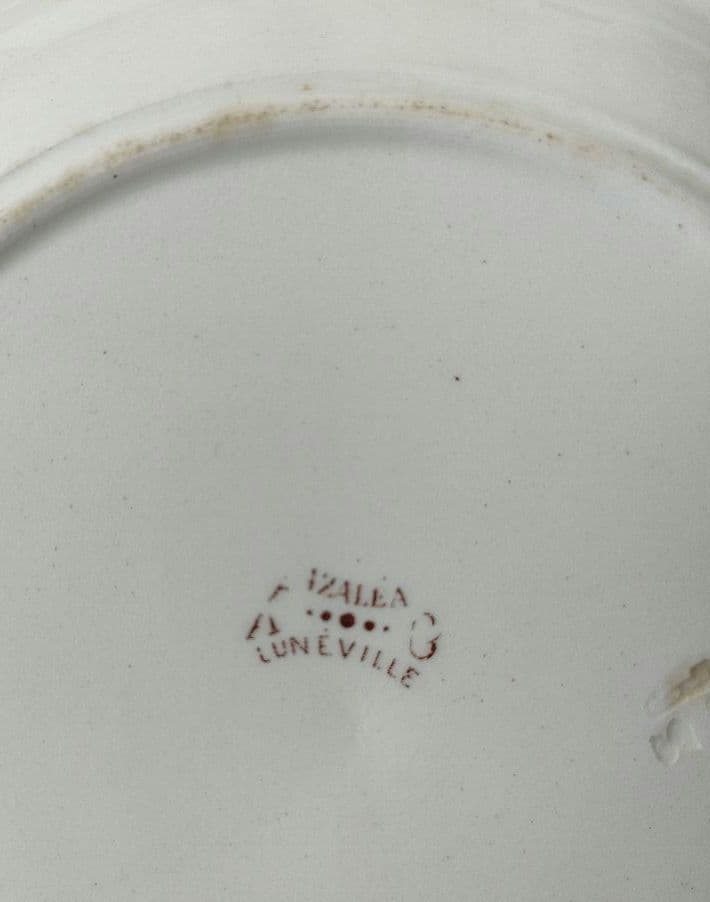希少　美品　リュネビル　アザレア　深皿　フランスアンティーク