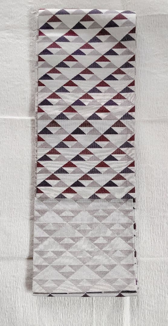 撫松庵 正絹半幅帯 長尺