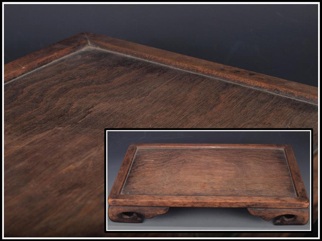 解体屋さん委託　中国清時代お茶の道具　机　激安骨董品 X583A11-4