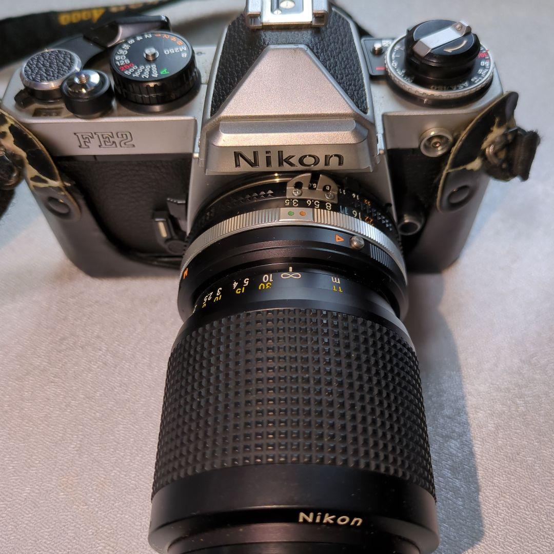 Nikon FE2 一眼レフカメラ シルバー　+レンズ+ケース