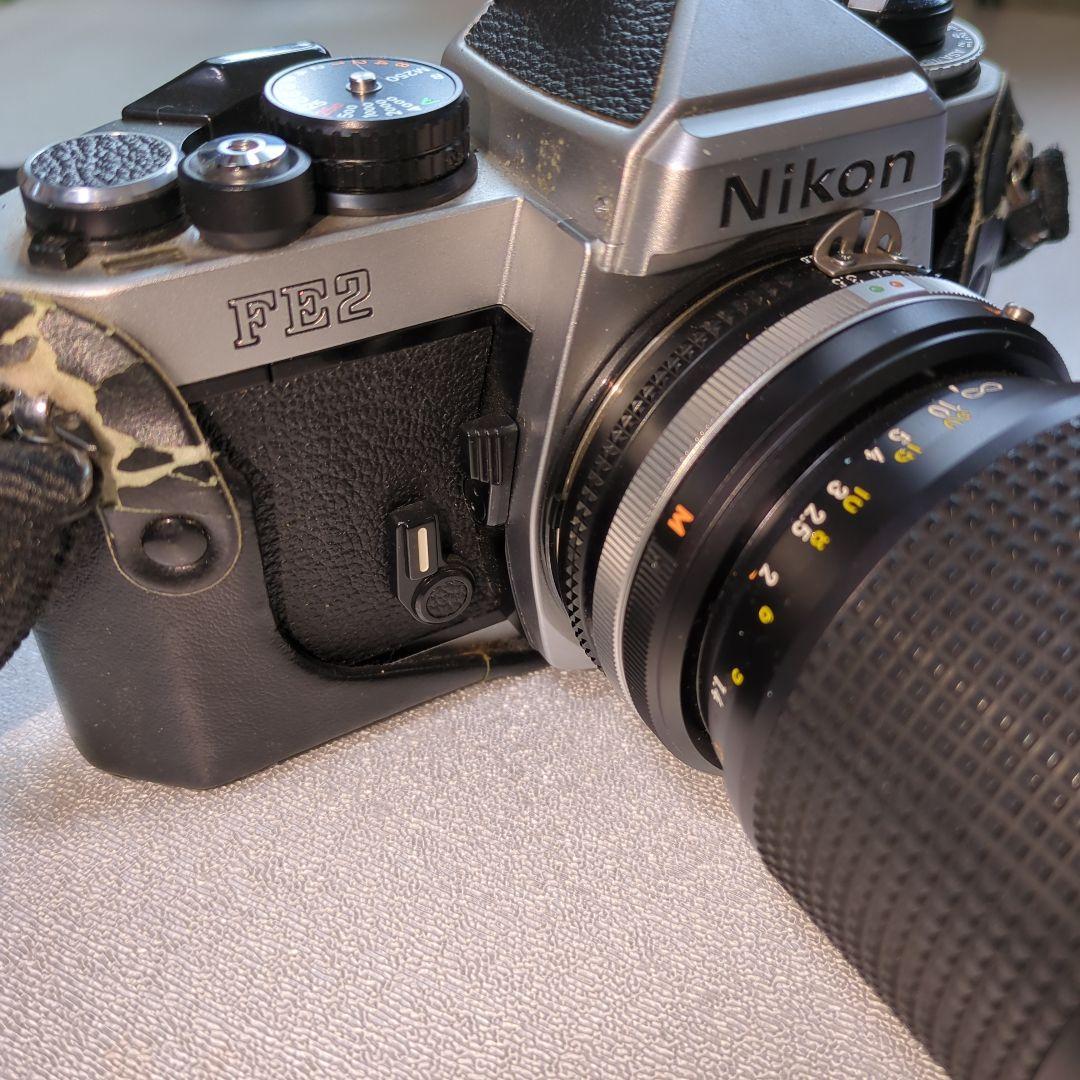 Nikon FE2 一眼レフカメラ シルバー　+レンズ+ケース