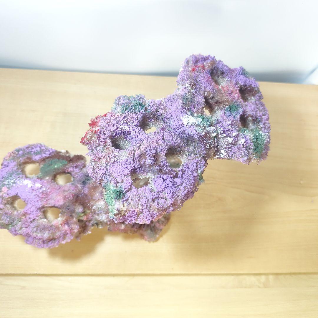 プラグ穴付き アク抜き不要人工ライブロック 海水水槽 レプリカ コーラルフラグ7