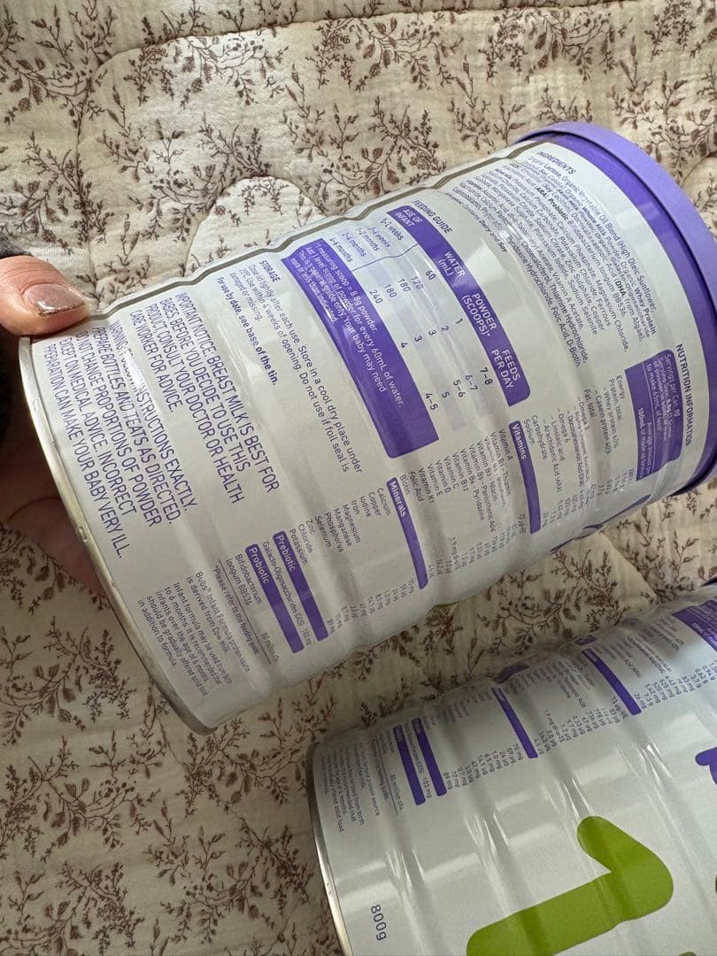 Bubs（バブズ）オーガニック粉ミルクステップ1（0ヶ月〜6ヶ月）800g2缶