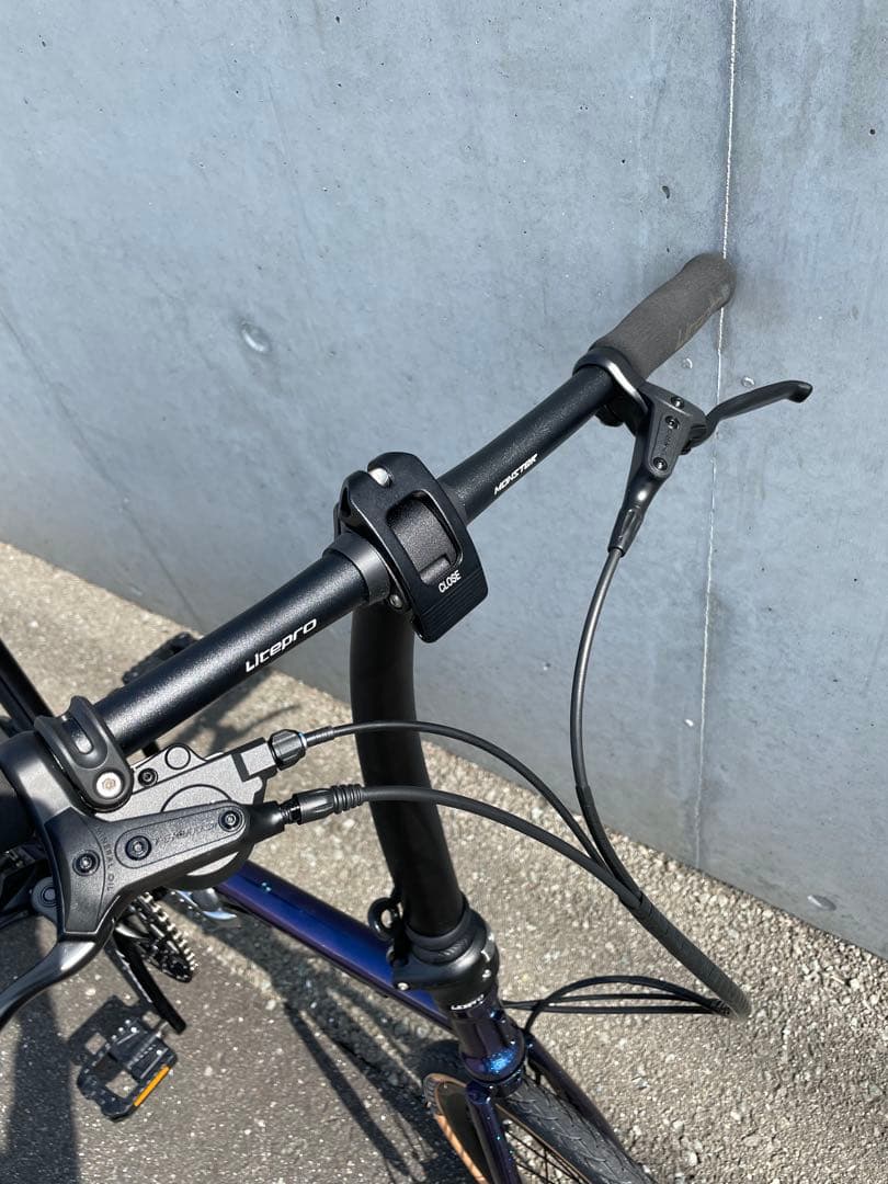 カスタム車　16インチ　折り畳み自転車　クロモリ　油圧ディスクブレーキ