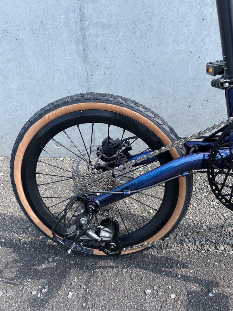 カスタム車　16インチ　折り畳み自転車　クロモリ　油圧ディスクブレーキ