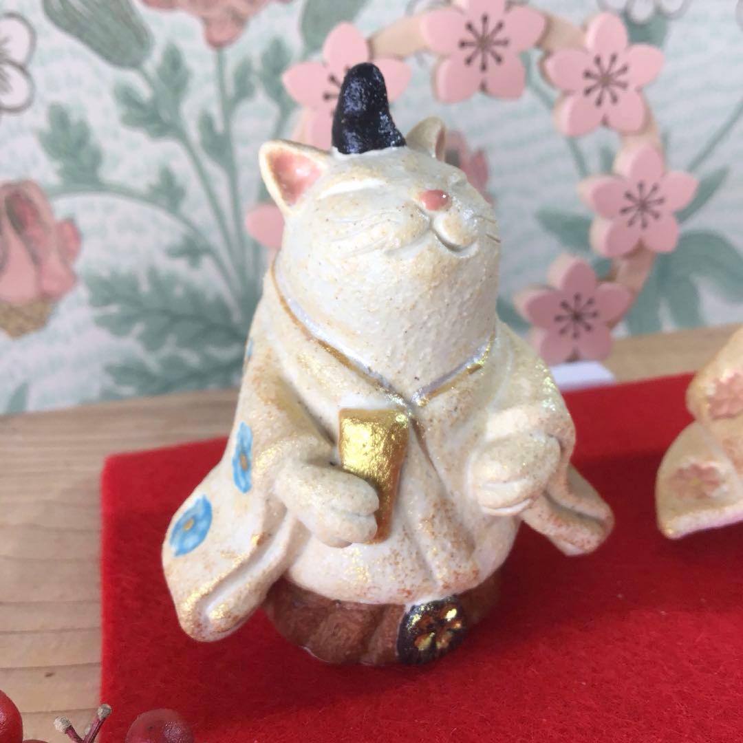 ②猫の日♡限定m(=✧ω✧=)m✧ ✧ ✧ 白猫♡白猫　猫ひな人形