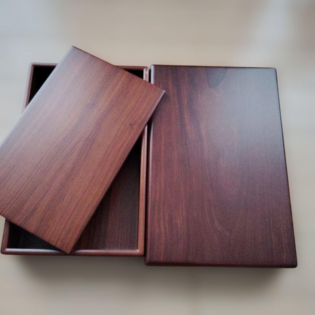 遼雨　本紫檀文章箱　総無垢