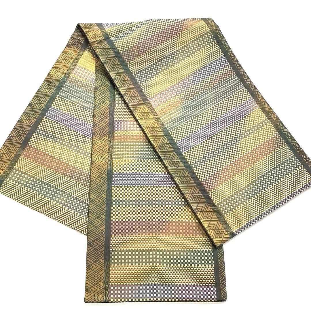 専用帯6101 ●伝統工芸士 酒井豊 本場筑前博多織 高級 正絹 両面全通 袋帯