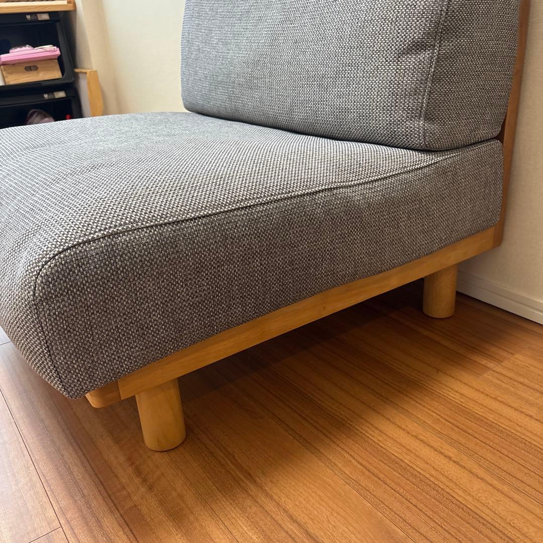 無印良品 ゆったり座れるアームレスソファ 1シーター グレー / MUJI