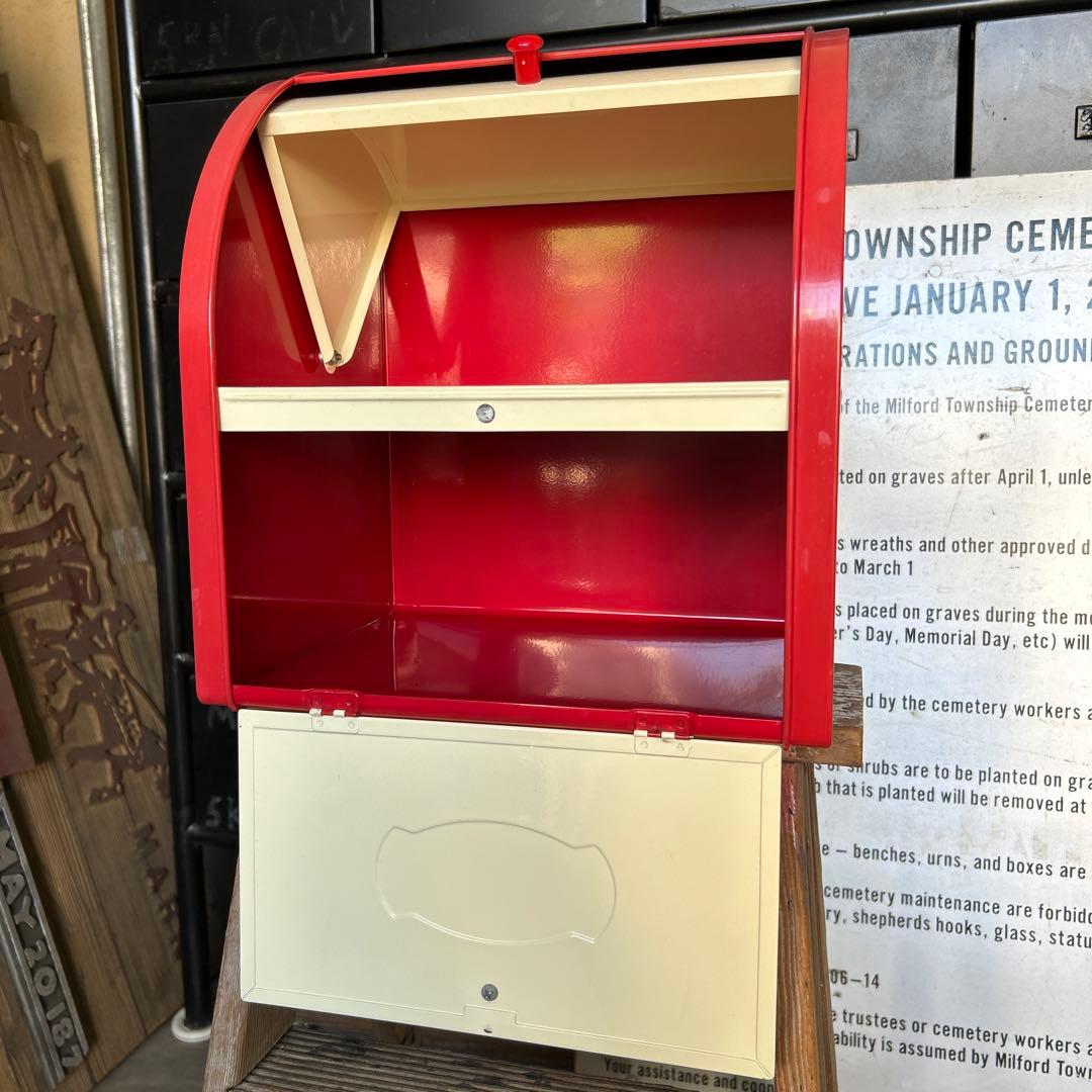 ヴィンテージ ロールアップ ブレッドケース 保存容器 BREAD BOX