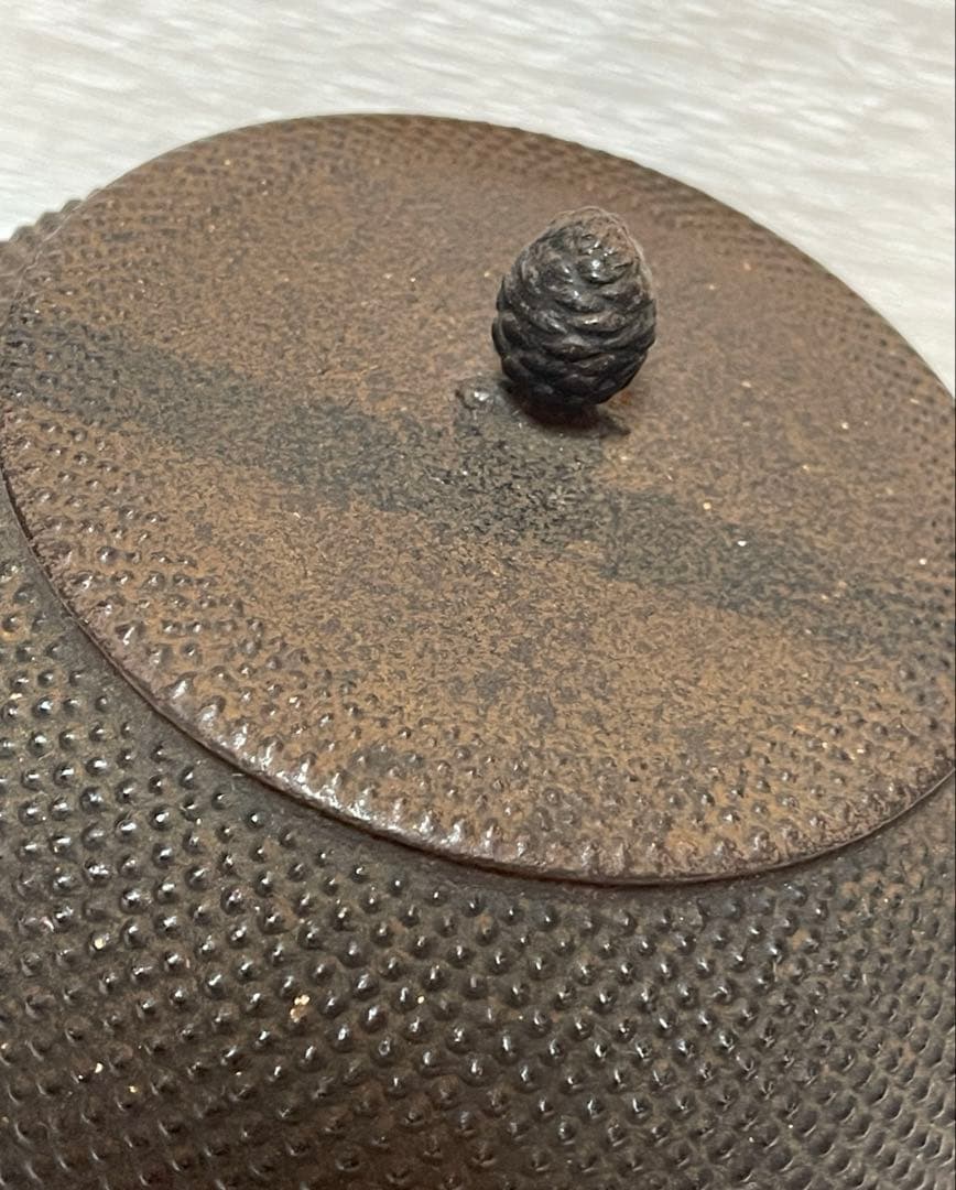 南部鉄器　鉄瓶 あられ模様　アンティーク121