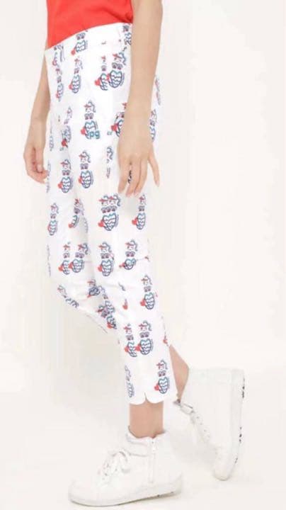 2021年夏最新作アートピケマーメイドプリントストレッチレディースパンツ