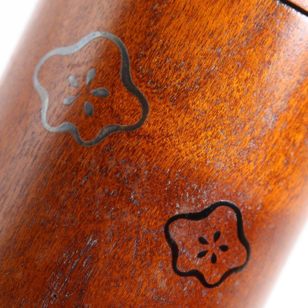 岡本陽斎作 即中斎好 桜蒔絵 金輪寺 薄茶器 茶道具 共箱　V919　N7