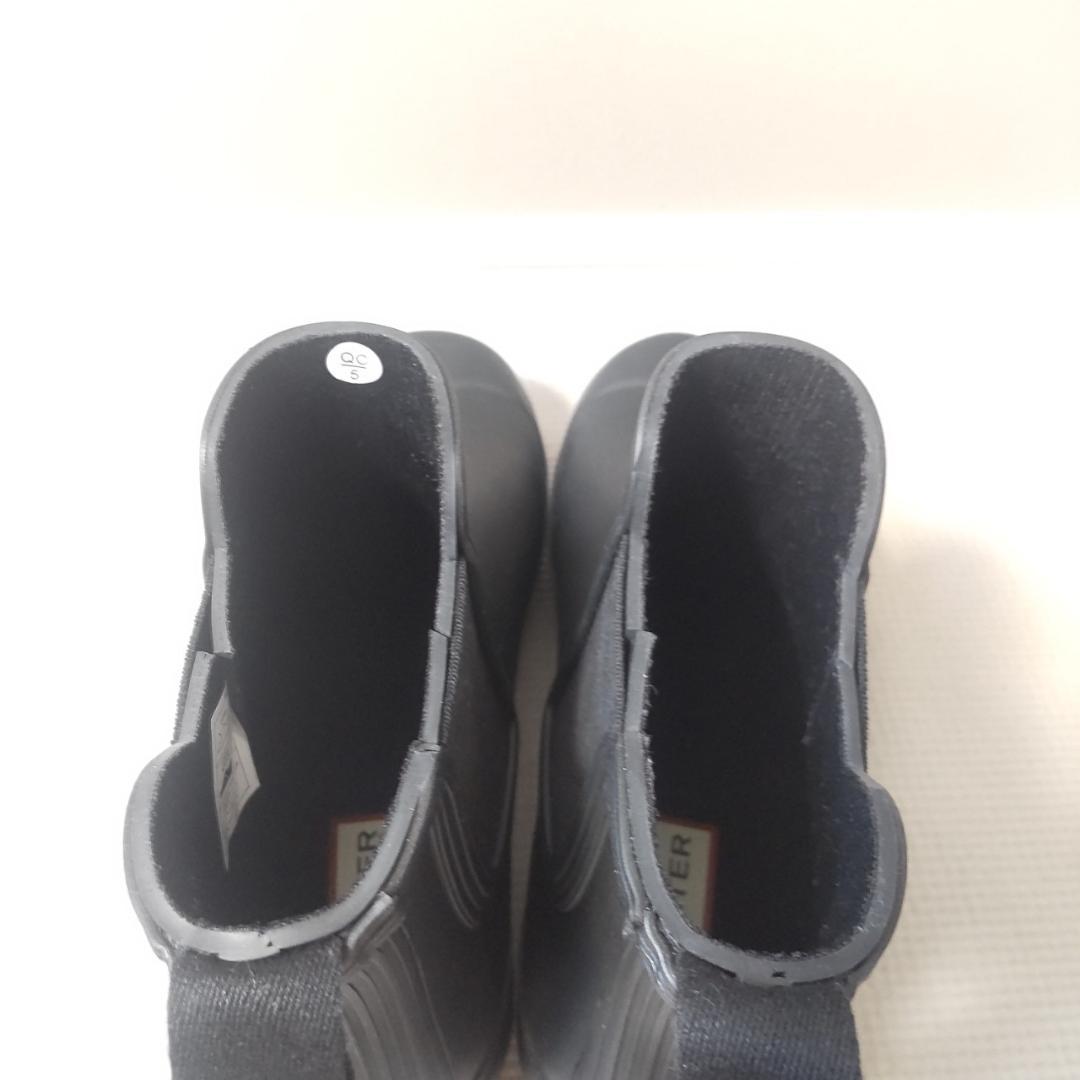 HUNTER オリジナルチェルシー サイドゴアブーツ 防水 レインブーツ 黒