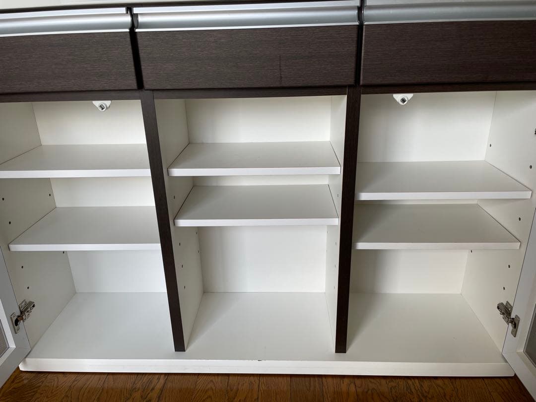 ニトリバーカウンター ホワイト/ダークブラウン