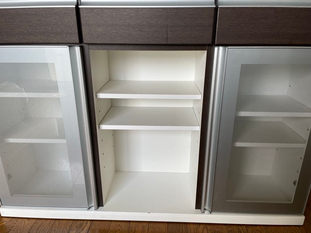 ニトリバーカウンター ホワイト/ダークブラウン