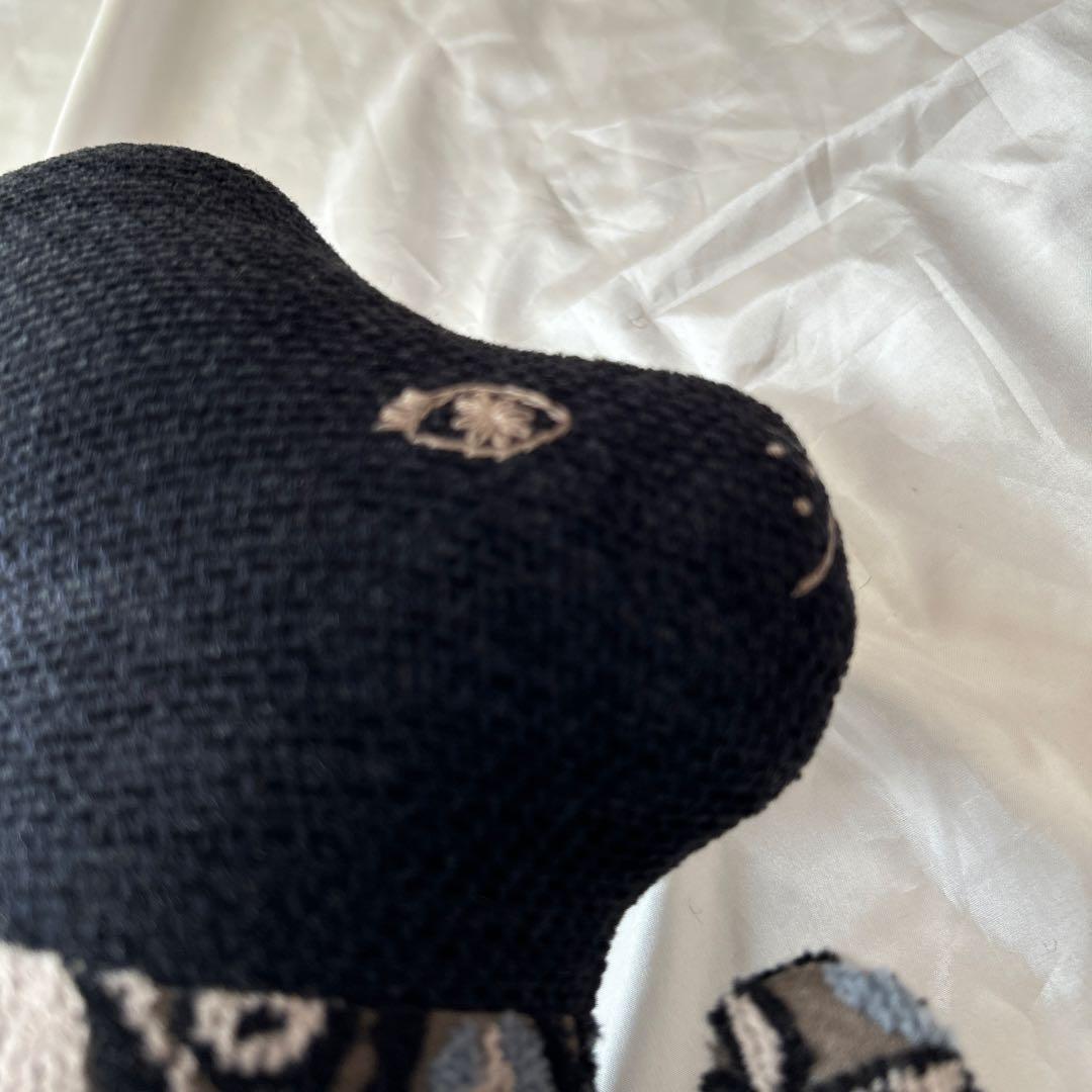 ミナペルホネン うさぎクッション　こうさぎ　symphony ブラック