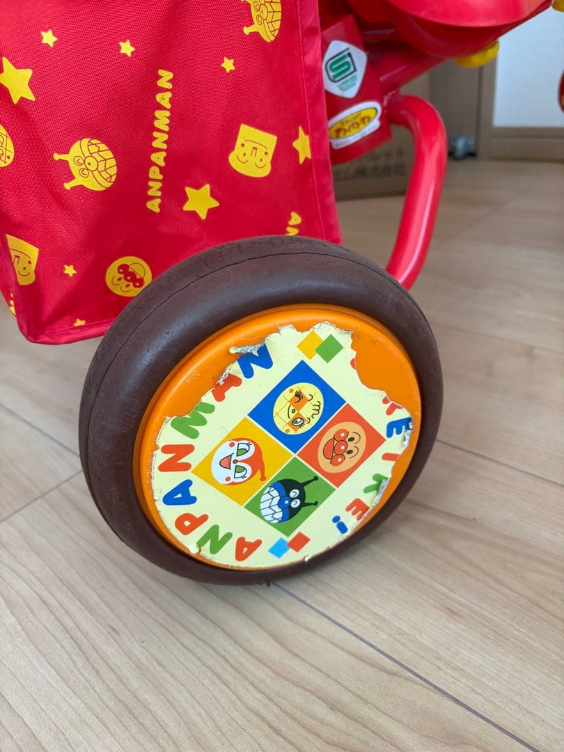 ☺︎アンパンマン 三輪車 デラックスR ブザー日除付き エコメルカリ便でお得☺︎‼︎