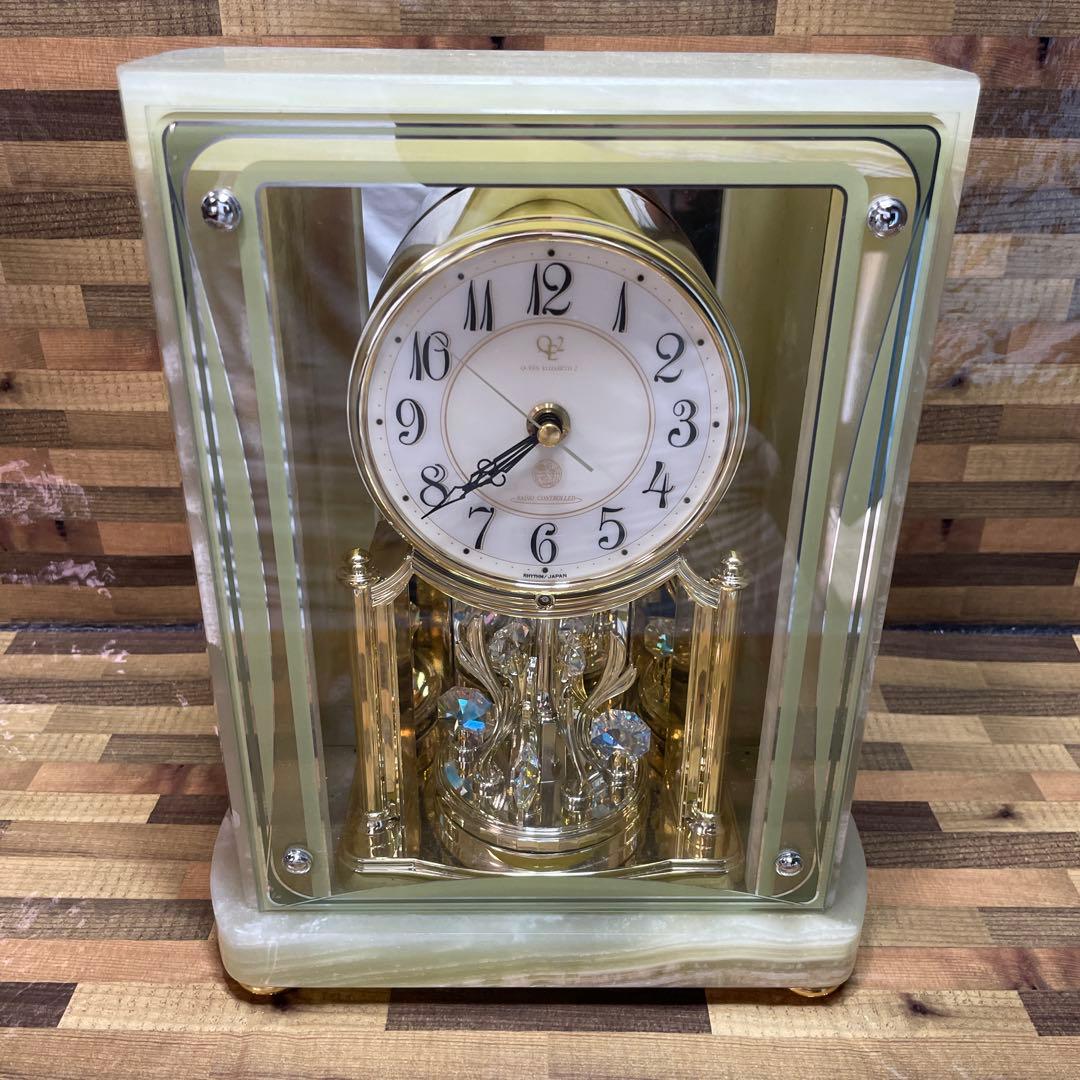 QUEEN ELIZABETH 2 大理石 置き時計 重厚 高級 レトロ