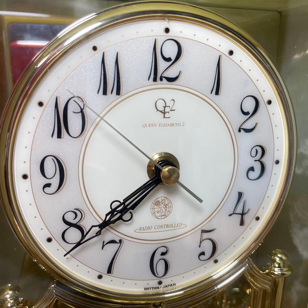 QUEEN ELIZABETH 2 大理石 置き時計 重厚 高級 レトロ