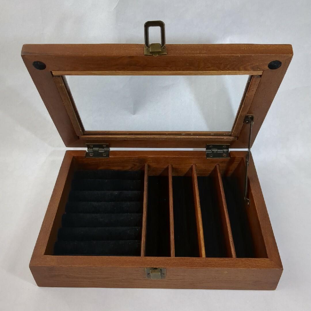 サカべ㈱ 木製 アクセサリーケース 天然木オーク材 良品 ヴィンテージ品