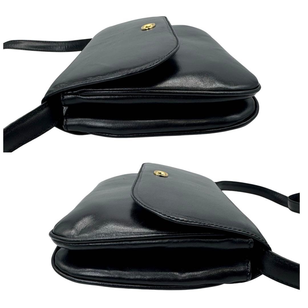 美品 CELINE 袋付 トリオンフ金具 レザー ショルダーバッグ F/07