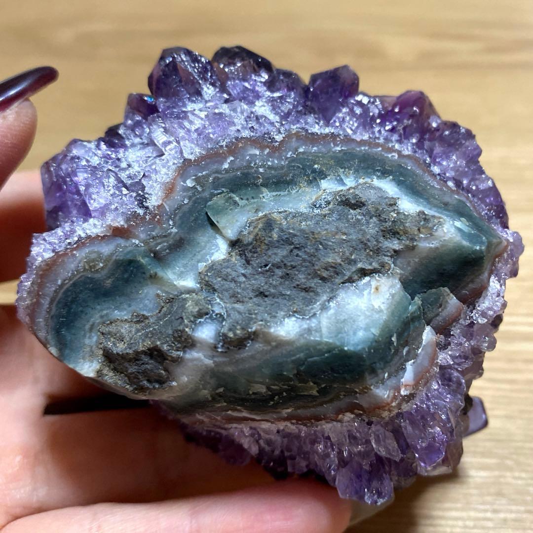 ご奉仕品　高級　アメジスト　フラワー　花　クラスター　天然石　天使の指紋