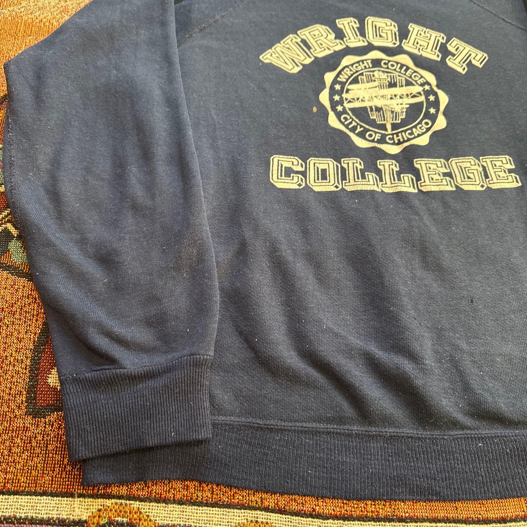 す*ぶ様 超美品 60’s カレッジスウェット 茄子紺