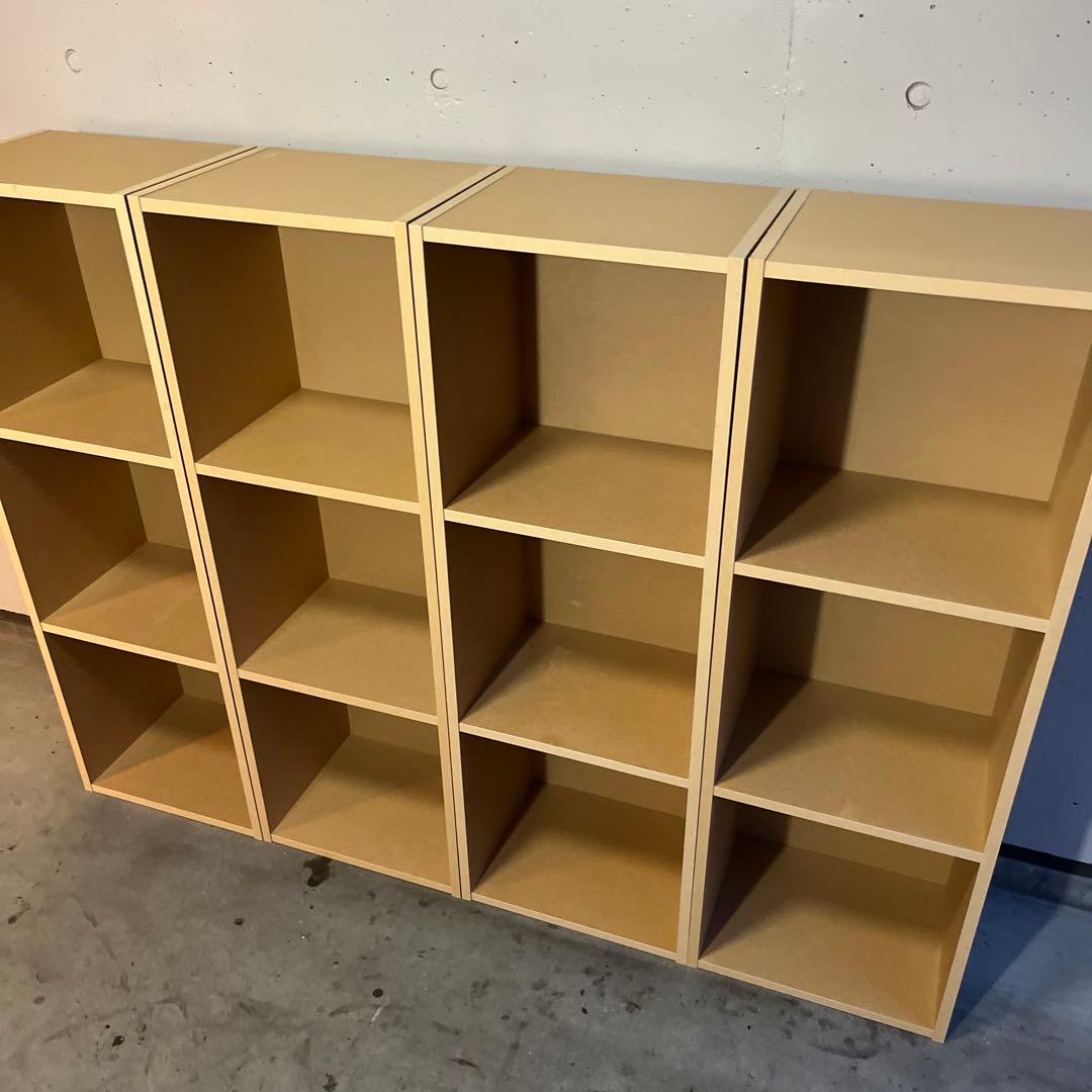 廃盤希少★無印 パルプボードボックス・タテヨコＡ４サイズ・３段 ２個セット