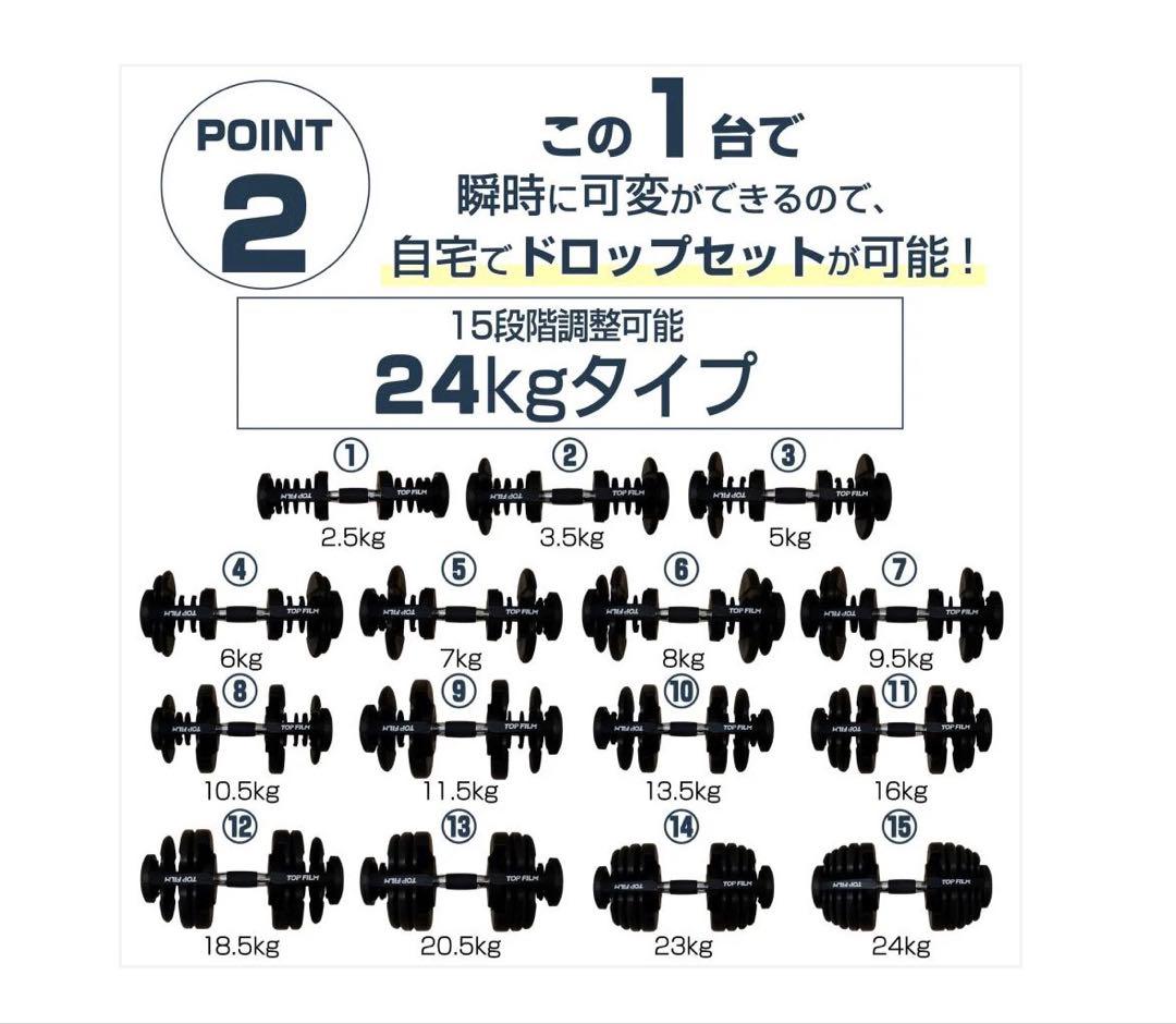 3064可変式ダンベル2.0RD24(新型24kg レッド 単品)