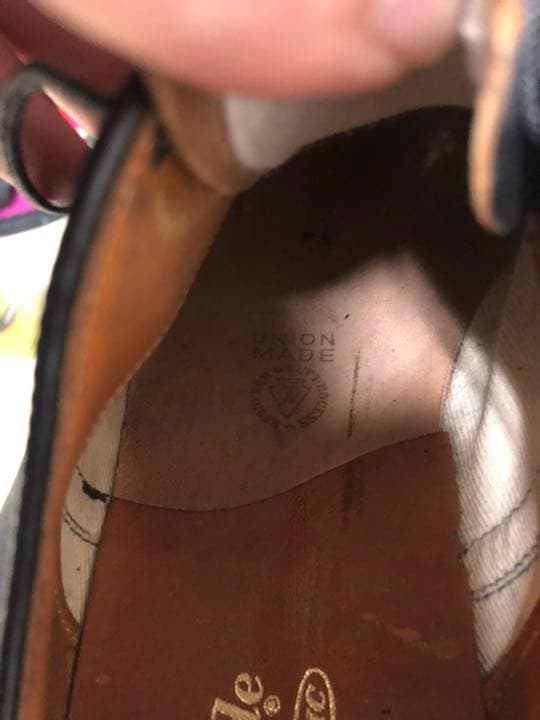 ヴィンテージ60年代シェルコードバン数回使用程度良　ウィングチップ革靴　10D