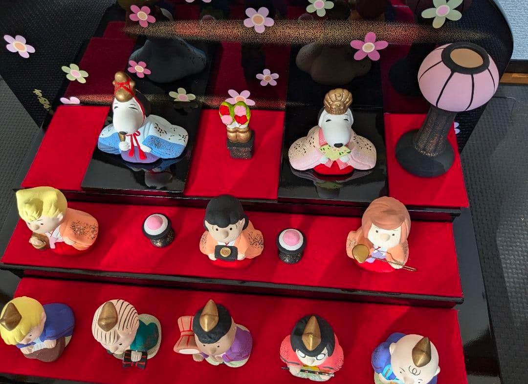 【匿名配送】レア　吉徳大光　スヌーピー　ひな祭り　雛人形　片ぼんぼりなし