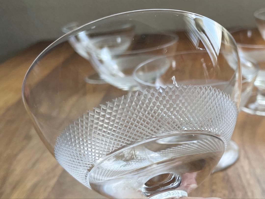 【アンティーク】クープグラス　シャーベットグラス　カットグラス