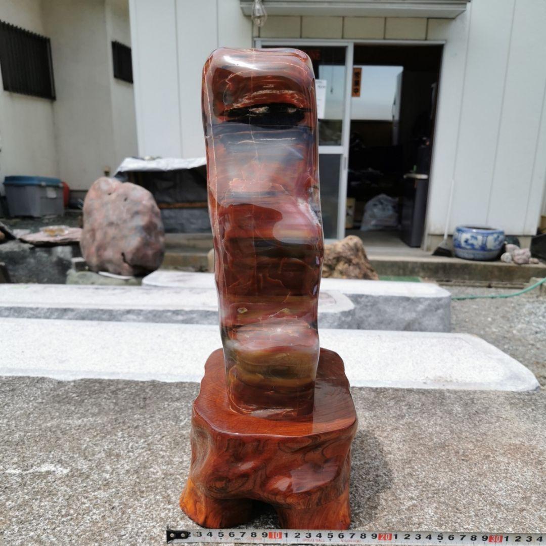 アリゾナ産　珪化木　木化石　鑑賞石　石　置物　オブジェ　インテリア