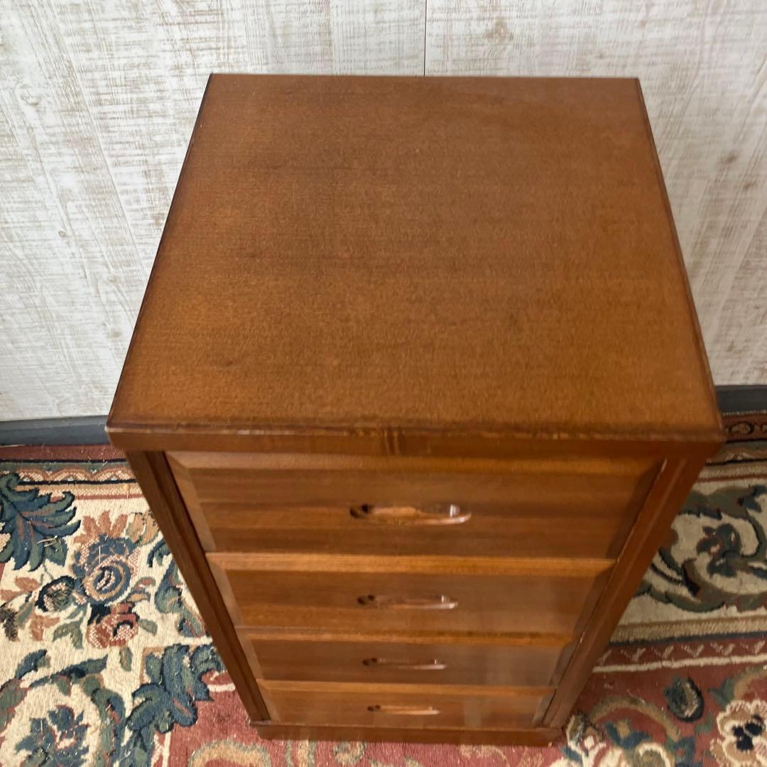 昭和レトロ 喜多製作所 古家具 木製チェスト 4段 箪笥 タンス ヴィンテージ