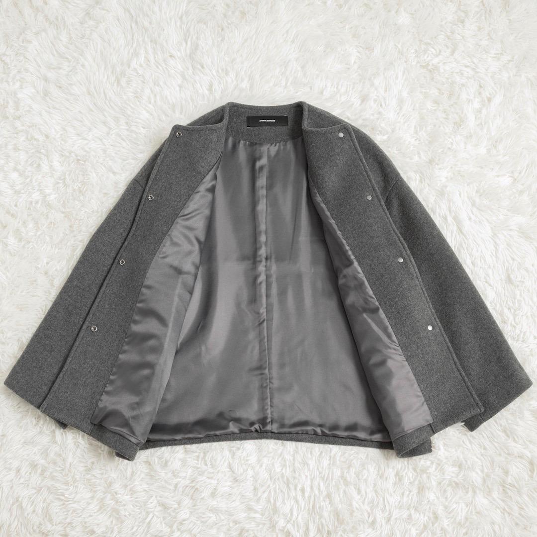 未使用 ジャーナルスタンダード スーパー140ビーバーノーカラーショートコート