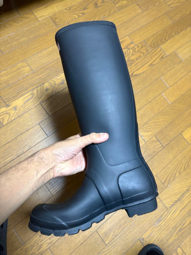 HUNTER ハンター ブラック ロングレインブーツ UK 5(24cm)