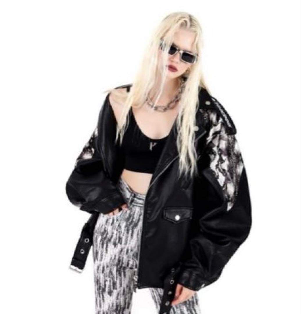 SELECT / ［PINKSPINK］パイソン柄PUレザージャケット